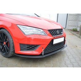 Накладка сплиттер на передний бампер вариант 2 на Seat III Cupra / FR